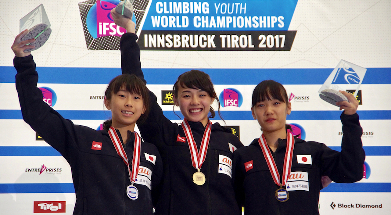 伊藤ふたば、川又玲瑛が金。日本怒涛のメダルラッシュ！／IFSC世界ユース選手権2017【ボルダリング／ユースB】