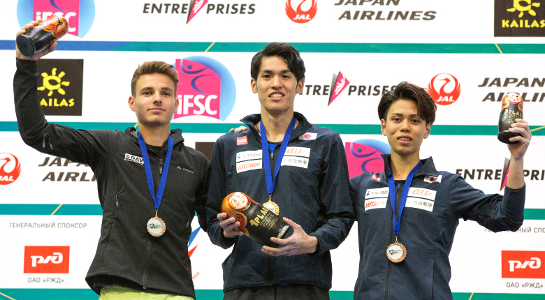 楢崎明智が優勝！ 原田海も3位に／IFSC世界ユース選手権2018【ボルダリング／ジュニア】