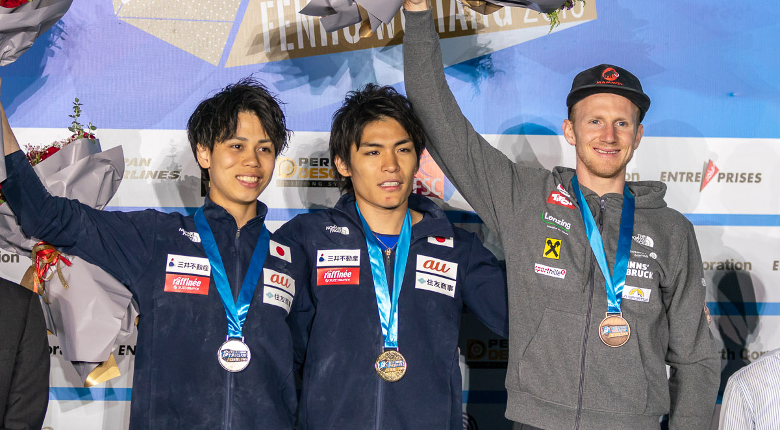 楢崎智亜が金メダル！ 4人の日本勢が表彰台へ／ボルダリングW杯2019第4戦 呉江大会