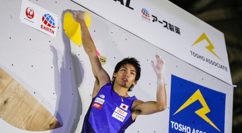 楢崎智亜ら日本勢4名が決勝へ。厚い選手層示す／IFSCクライミング世界選手権2019八王子【コンバインド男子予選】