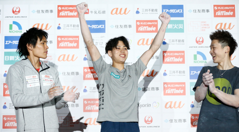 原田海が初優勝。世界に続き国内も制する　ボルダリングジャパンカップ2020【男子決勝】