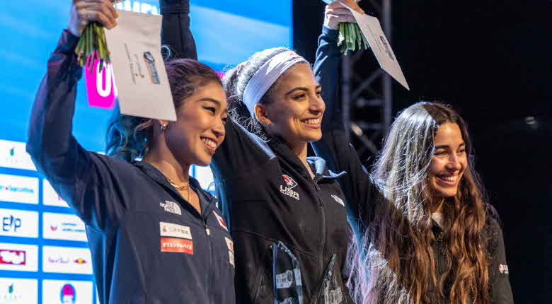 野中生萌が2位でフィニッシュ　ボルダリングW杯2022女子年間ランキング