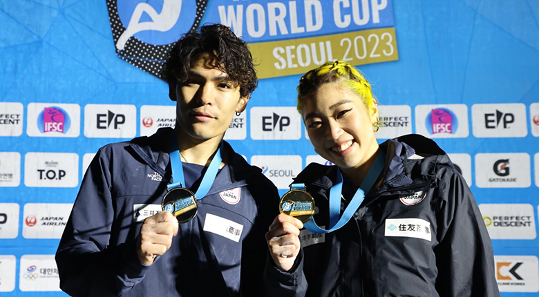 野中生萌が5年ぶり4度目のW杯優勝　男子は楢崎智亜が銀【ボルダーW杯2023 第2戦ソウル大会】