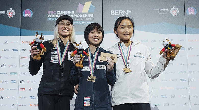 森秋彩が快挙！ 日本人初のリード優勝遂げる【クライミング世界選手権2023】