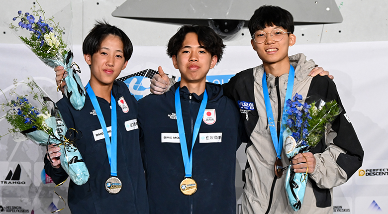 リードで日本勢が2つの金　濱田は今大会2冠、藏敷は2年連続V【クライミングユース世界選手権2025】