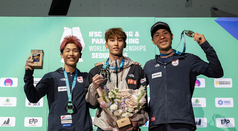 男子リードで吉田智音が銀、本間大晴が銅　女子はガンブレットが3度目V【クライミング世界選手権2025】